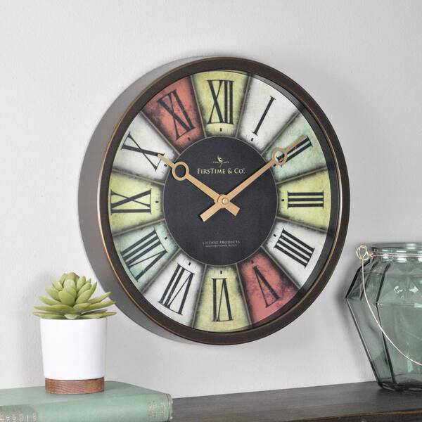 FirsTime 12 in. Round Prismatic Wall Clock