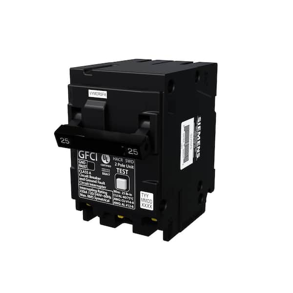 QPFBN 25 Amp 2-Pole GFCI Plug-On Neutral Circuit Breaker