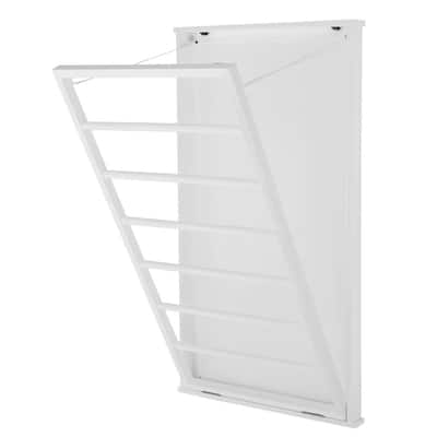 InstaHANGER White ABS Plastic Collapsible Wall Mounted Clothes Hanging  System AH12/M - The Home Depot