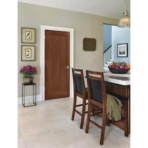 30 in. x 80 in. Madison Hazelnut Stain Right-Hand Solid Core Molded Composite MDF Single Prehung Interior Door