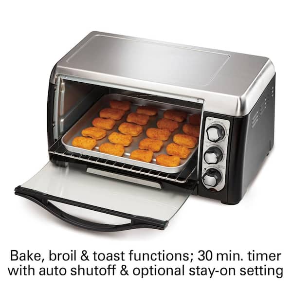 Hamilton Beach® Air Fryer Toaster Oven 6 Slice Capacity Black & Stainless  Steel