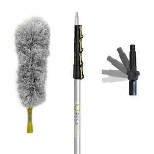 6 ft. - 24 ft. Extension Pole + Microfiber Feather Duster/High Reach Telescopic Dusting Kit for High Ceilings & Surfaces