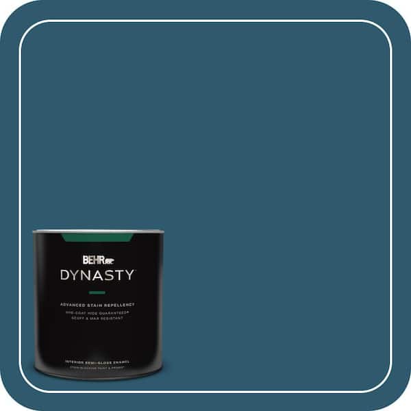 BEHR DYNASTY 1 qt. #S-H-540 Quiet Storm Semi-Gloss Enamel Interior Stain-Blocking Paint and Primer