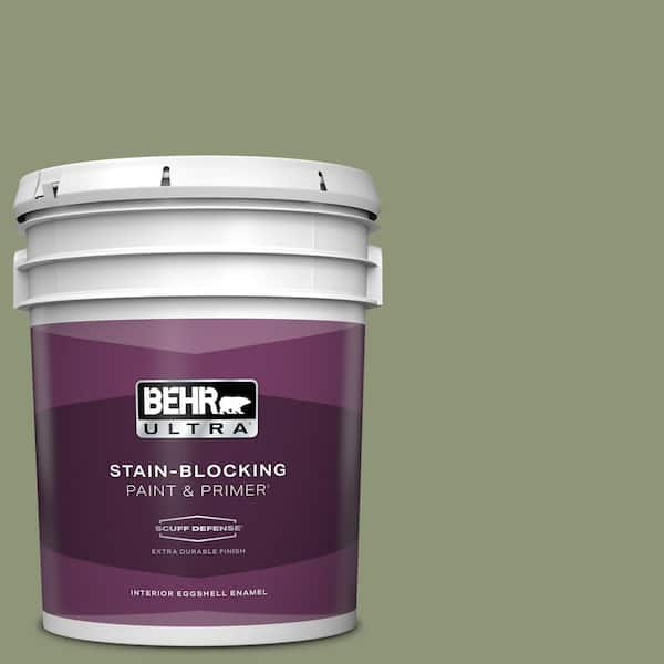 BEHR ULTRA 5 gal. #420F-5 Olivine Extra Durable Eggshell Enamel Interior Paint & Primer