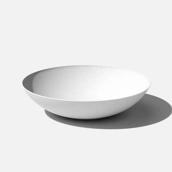 Veradek Lane Bowl 32 in. White Plastic Round Planter