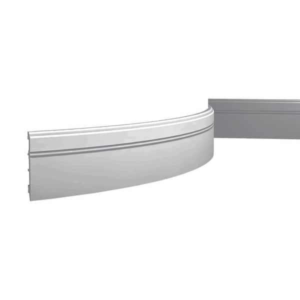 ORAC DECOR 1/2 in. D x 4-1/4 in. W x 78-3/4 in. L Primed White Flexible Polyurethane Baseboard Moulding