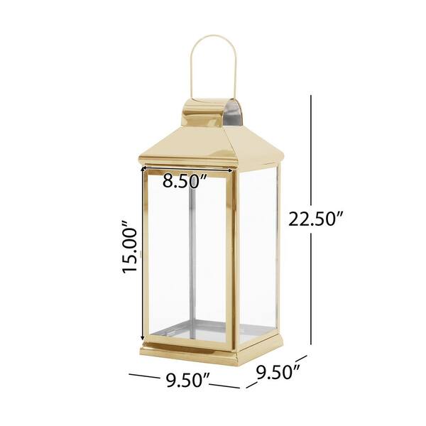 Southern Living Gold Tone Metal Lantern