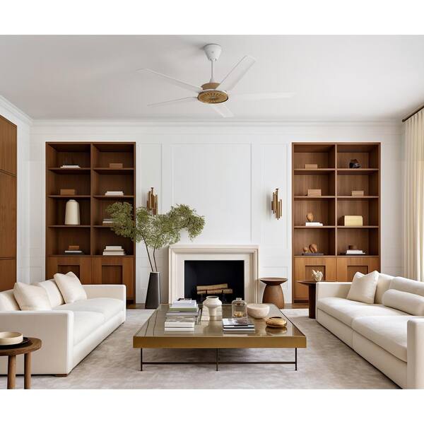 Big Ass Fans Speakeasy 60 in. Smart Indoor Ceiling Fan Matte White