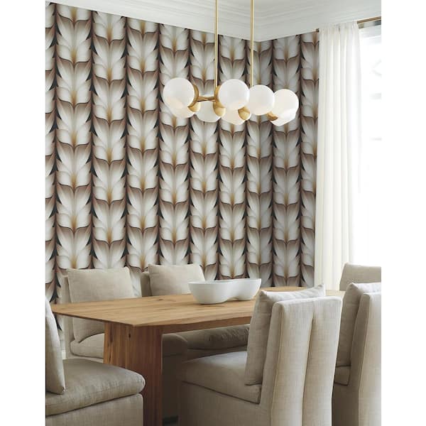 Lotus Light Stripe Black Wallpaper