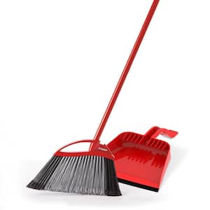 PowerCorner Pet Pro Angle Broom with Step On Dust Pan (3-Piece Handle)