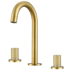 Industria 8 in. Widespread 2-Handle Bathroom Faucet in Brushed Gold