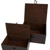 Litton Lane Rectangle Leather Storage Box with Leather Loop Closure and  Detailed Stitching (Set of 2) 044967 - The Home Depot