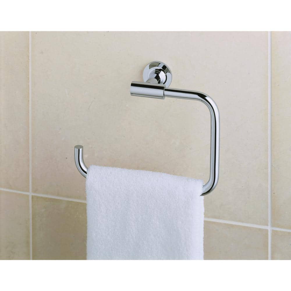 Vibrant Brushed Nickel Wall Mounted Towel Ring