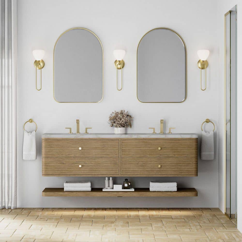Allamari 72.0 in. Double Bath Vanity in Dune Mist with Victorian Silver Quartz Top price history on PriceWatchPro
