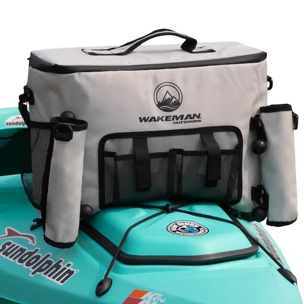 Wakeman Outdoors Kayak Cooler - 18L Seat Back Fishing Cooler -  Water-Resistant Insulated Bag - 8-12 Hour Cooling (Gray) 83-DT6174 - The  Home Depot