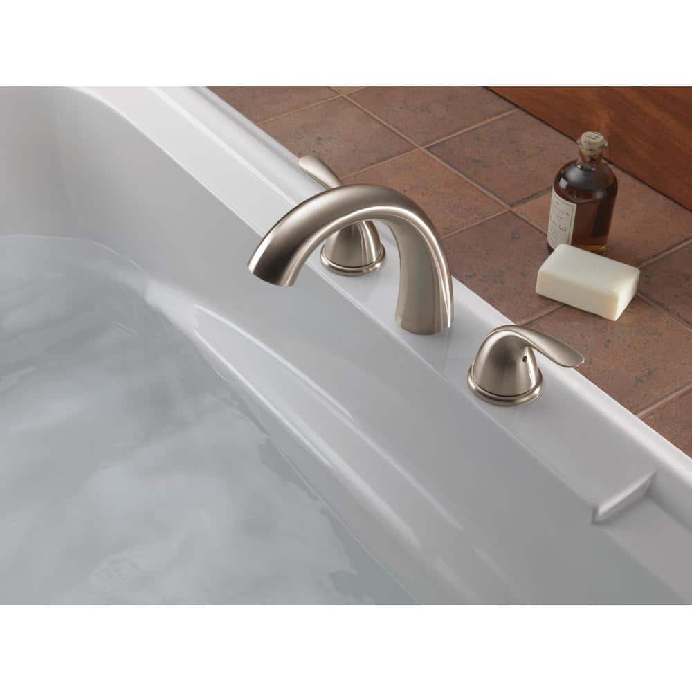 Stainless Steel Modern Widespread Deck Mounted Faucet