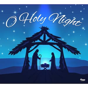 7 ft. x 8 ft. Nativity Scene O'Holy Night-Christmas Garage Door Decor Mural for Single Car Garage