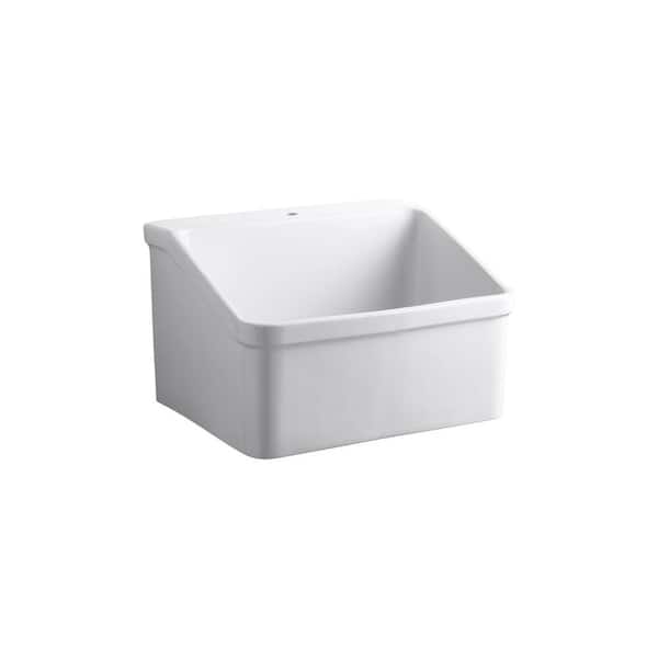 KOHLER Hollister 22 in. x 28 in. Vitreous China Utility Sink in White