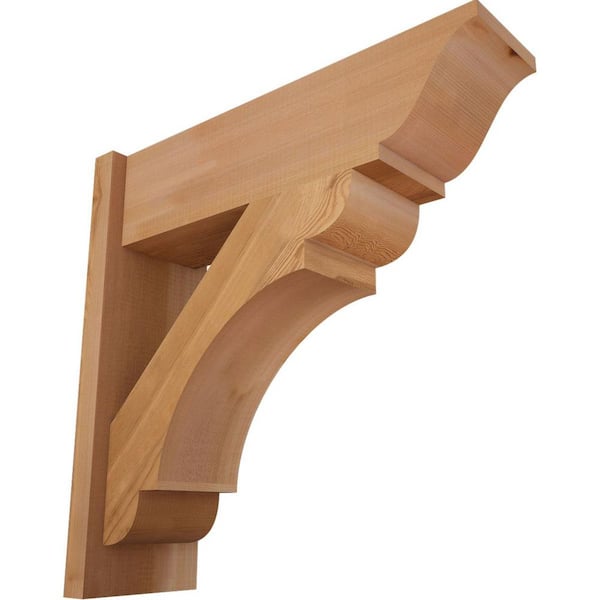 Ekena Millwork 8 in. x 24 in. x 24 in. Olympic Traditional Smooth Western Red Cedar Outlooker