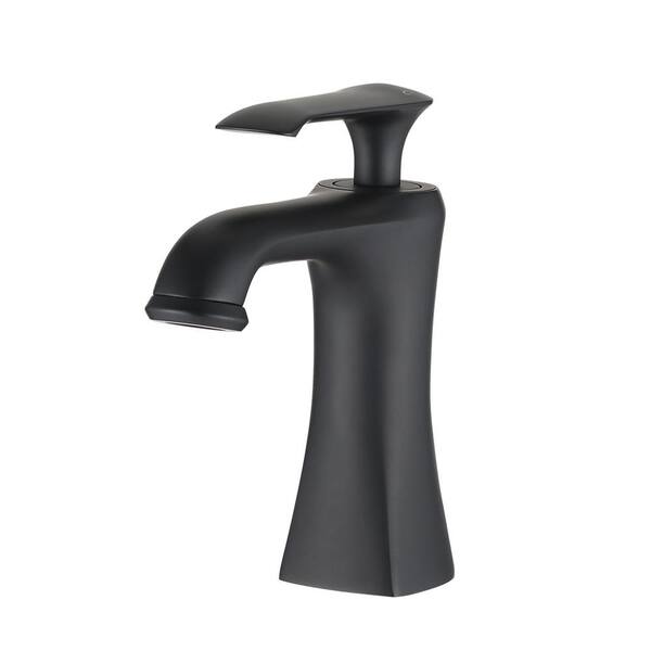 Aurora Decor Melo Single Hole Single-Handle Bathroom Faucet in Matte Black