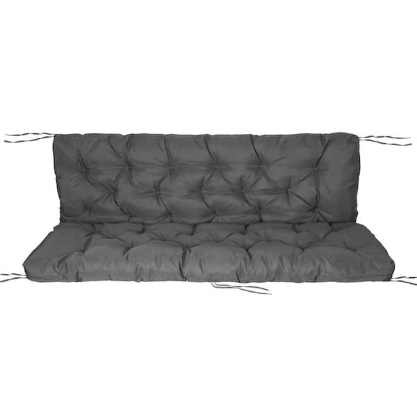 Cubilan Gray Outdoor Bolster without Tassels 1-Pack Outdoor Throw Pillows