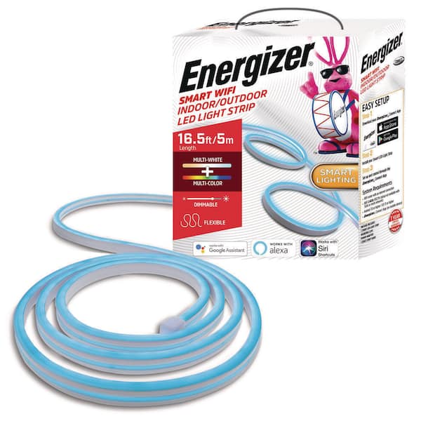 Energizer Connect Eos2-1002-rgb 16.5-Ft. Smart Wi-Fi Indoor/Outdoor White/Multicolor LED Light Strip