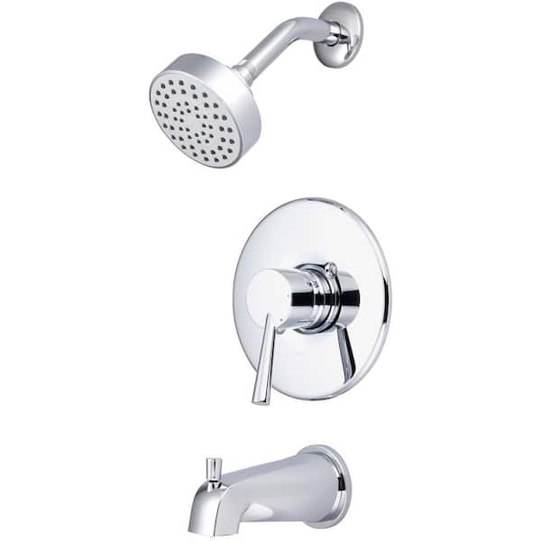 Olympia Faucets i2 1-Handle Wall Mount Tub and Shower Faucet Trim Kit in Polished Chrome (Valve not Included)