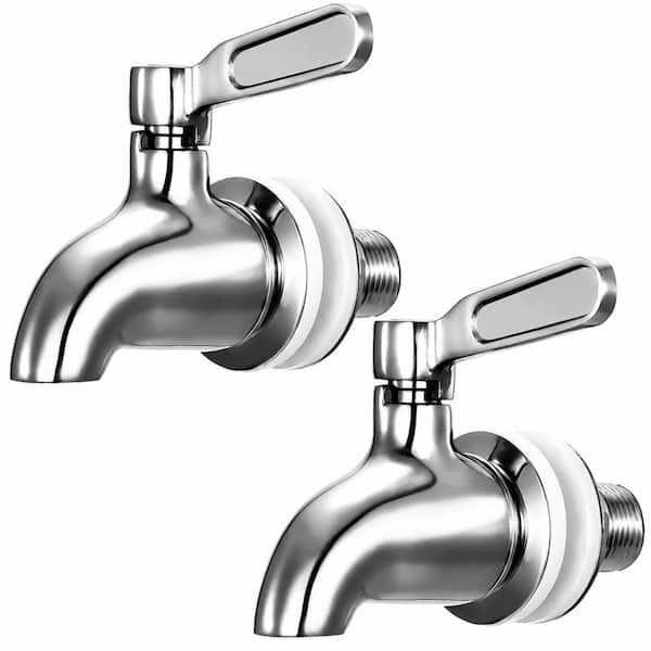 Stainless Steel 2-Pack Beverage Dispenser Replacement Spigot Faucet Lead-Free Fits 5/8 in. Wall Spigots