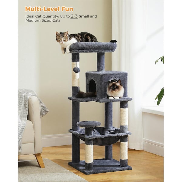 Foobrues 45.7 in. Cat Tree for Indoor Cats, 5-Level Cat Tower for