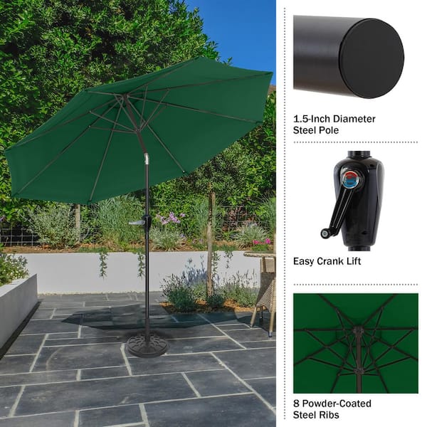 10 ft grey patio umbrella Sunbrella Cantilever Umbrella 360° Tilt main image 1