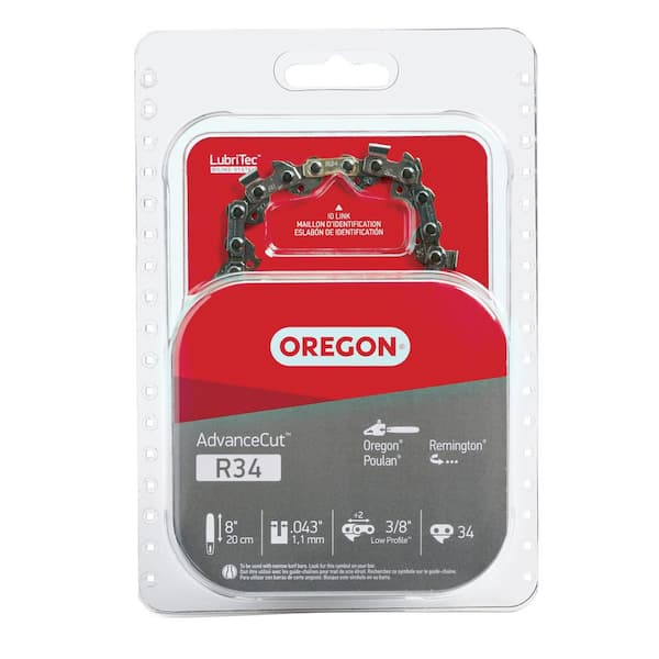 Oregon R34 Polesaw Chain for 8 in. Bar, Fits Fits Poulan, Remington, Craftsman, Black + Decker, Ryobi, Dewalt and more