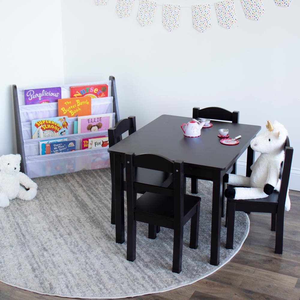 Espresso Collection Espresso/White Kids Book Rack Storage Bookshelf - thumbnail 8