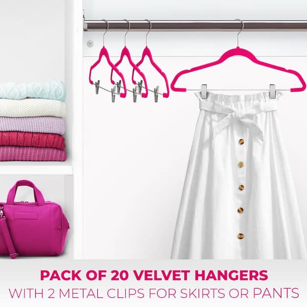 OSTO Pack of 50 Kids Premium Velvet Hangers