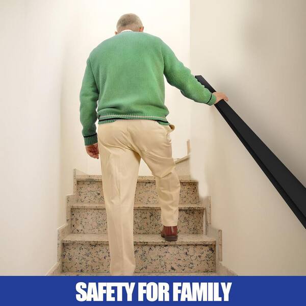 8FT T304 Stainless Steel Black Handrail - Rectangular Top Rail For Cable Railing Systems