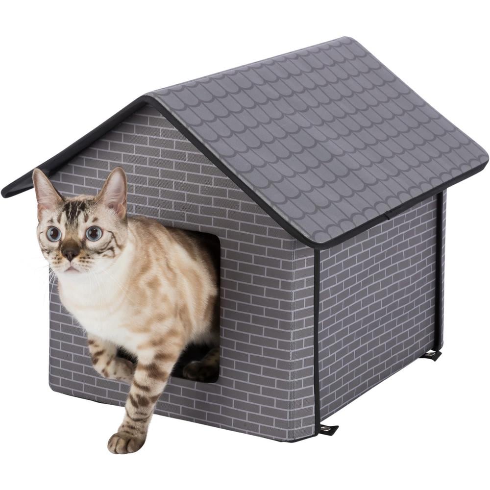 Small Gray Insulated Plastic Outdoor Pet House