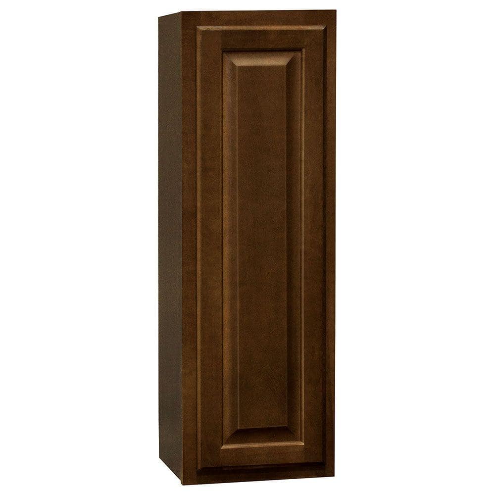 Hampton Bay Hampton 12 In W X 12 In D X 36 In H Assembled Wall Kitchen Cabinet In Cognac 3478