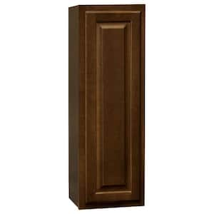 Hampton 12 in. W x 12 in. D x 36 in. H Assembled Wall Kitchen Cabinet in Cognac