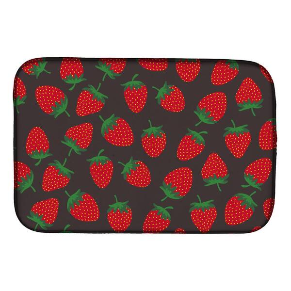 Caroline's Treasures 14 in. x 21 in. Berries Dish Drying Mat