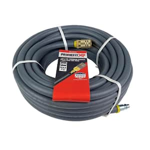1/4 in. x 50 ft. Premium Rubber Push Lock Air Hose with Coupler and Plug