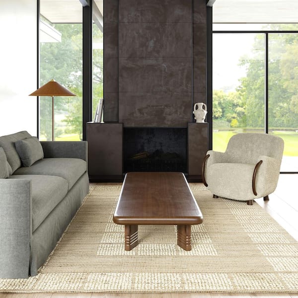 RUGS USA Oden Textured Jute and Wool Ivory 8 ft. x 10 ft. Area Rug