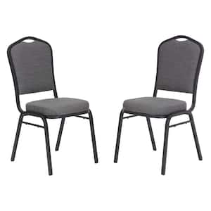9300-Series Natural Greystone Deluxe Fabric Upholstered Stack Chair (2-Pack)