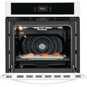 27 in. Single Electric Wall Oven with Convection in White