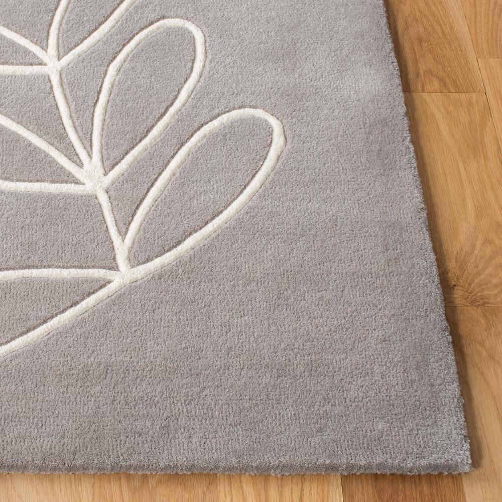 Handmade Art Deco Gray Wool 4' x 6' Tufted Area Rug