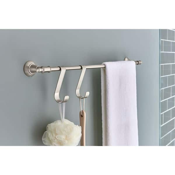 Delta Over The Towel Bar Hooks In, Shower Curtain Rod Towel Holder