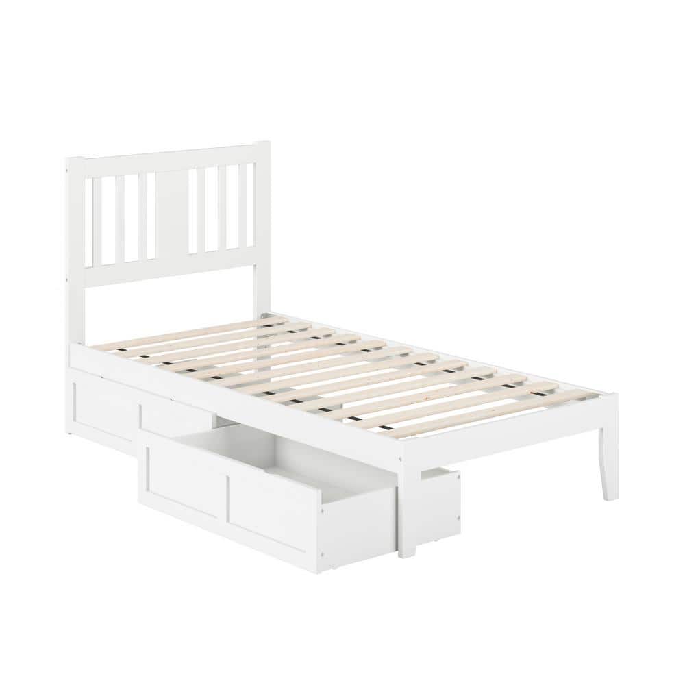 Tahoe Twin Mission-Style Bed with USB Charger & Storage Drawers