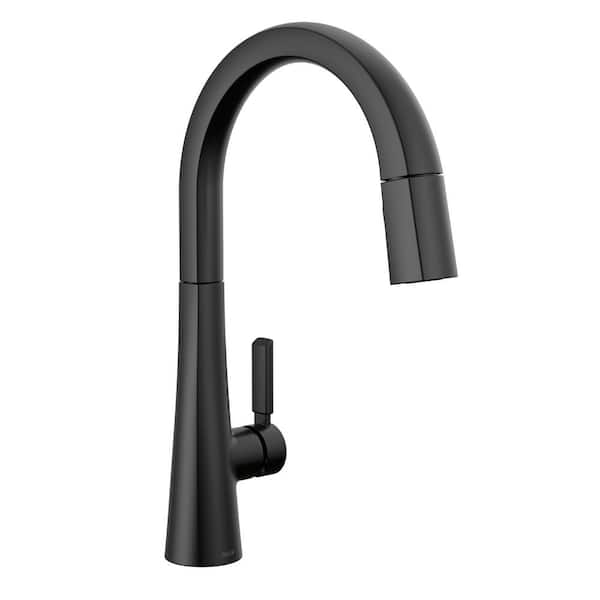 Delta Monrovia Single-Handle Pull Down Sprayer Kitchen Faucet in Matte Black