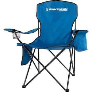 Oversized Camp Chair with Cooler, Blue