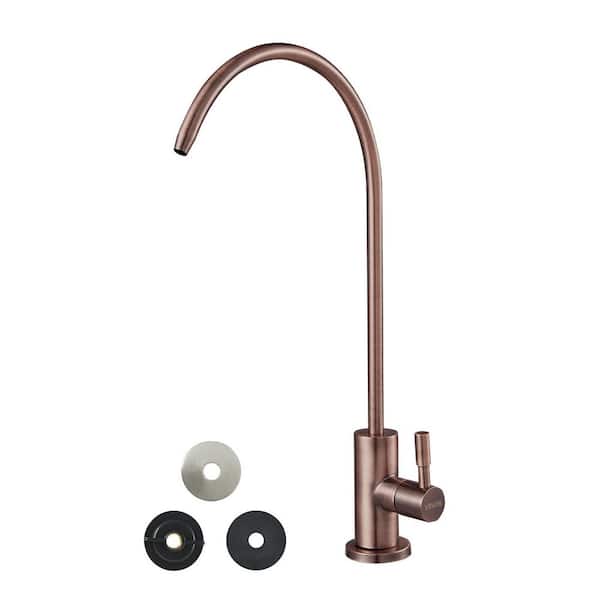 RO Water Faucet, Lead-Free Stainless Steel, Solid Brass Valve, Anti-Rust, Durable for Kitchen Bar Cafe, Antique Bronze