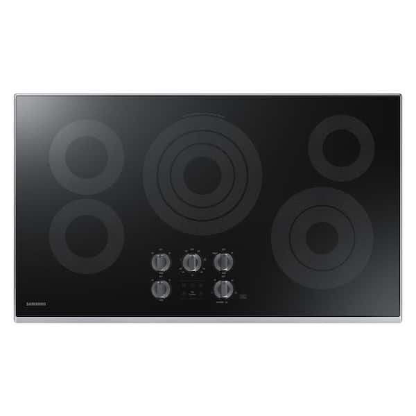 Samsung 36 in. Radiant Electric Cooktop in Stainless Steel with 5 Elements and Wi-Fi