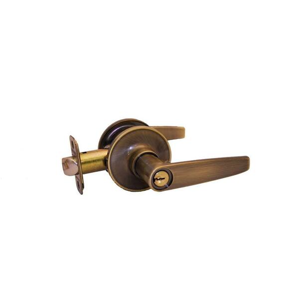 Defiant Olympic Antique Brass Keyed Entry Door Handle
